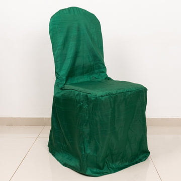 Hunter Emerald Green Crushed Taffeta Chair Cover