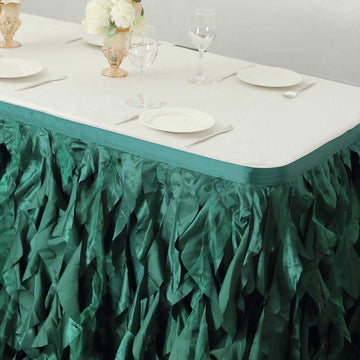 Hunter Emerald Green Taffeta Table Skirt