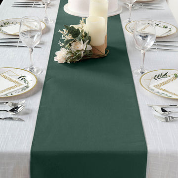 Hunter Emerald Green Polyester Table Runner 12"x108"