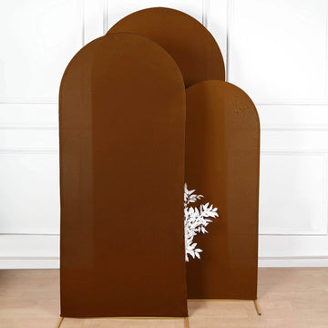 Create a Stunning Display with the Cinnamon Brown Spandex Fitted Arch Cover