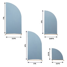 Spandex Matte Dusty Blue Half Moon Backdrop Stand Cover for Arch Covers and Fitted Backdrop Covers with Various Sizes