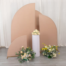 Set of 4 | Matte Nude Fitted Spandex Half Moon Wedding Arch Covers