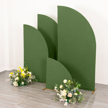 Create Lasting Memories with Matte Olive Green Wedding Arch Covers
