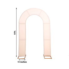 Blush Spandex U-Shaped Arch Covers, Fitted Backdrop Covers - 8ft and 11 inches