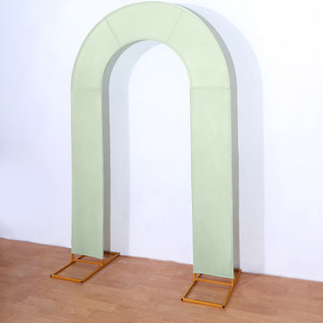 Create a Timeless and Elegant Setting with the Sage Green Fitted Open Arch Cover