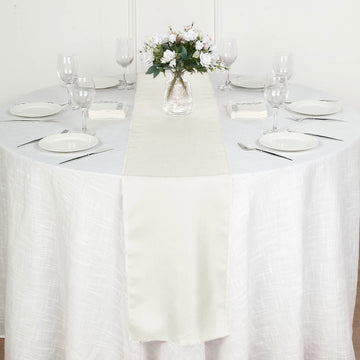 Unleash Your Creativity with the Ivory Polyester Table Runner