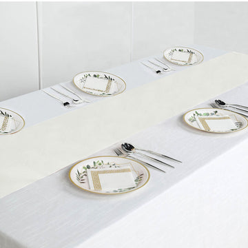 Make a Statement with the Ivory Polyester Table Runner