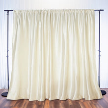 A solid Ivory Velvet Curtain with the measurements of 8 ft, perfect as a room divider, backdrop curt