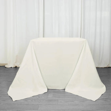 Ivory Seamless Premium Polyester Square Tablecloth 220GSM 90"x90"