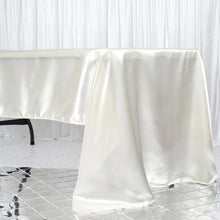 Rectangular Ivory Satin Tablecloth 60 Inch x 126 Inch  
