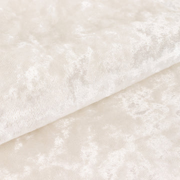Ivory Soft Velvet Fabric Bolt for Luxurious Event Decor
