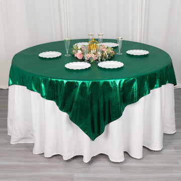 Versatile and Easy-to-Clean Hunter Emerald Green Table Overlay