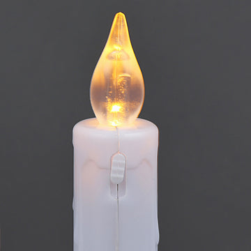 Add Elegance to Your Events with White Flickering Flameless LED Taper Candles