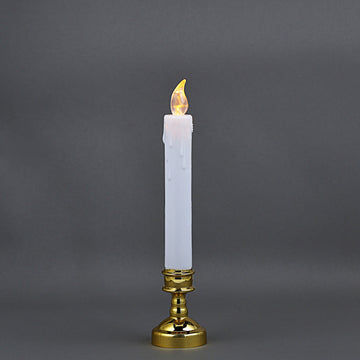 Illuminate Your Space with Battery Operated White LED Taper Candles