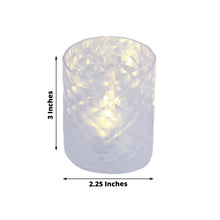 12 Pack | 3inch Clear Acrylic Diamond LED Tealight Candle Holder Sets, Warm White Battery Operated