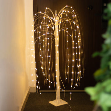 Enchanting Warm White LED Fairy Lighted Artificial Weeping Willow Tree