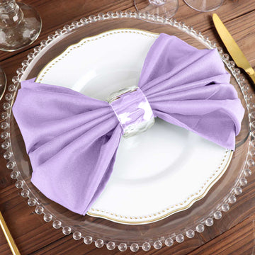 Elegant Lavender Lilac Cloth Dinner Napkins