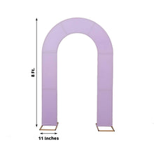Lavender Lilac Spandex Fitted Open Arch Backdrop Cover, Double-Sided U-Shaped Wedding Arch Slipcover