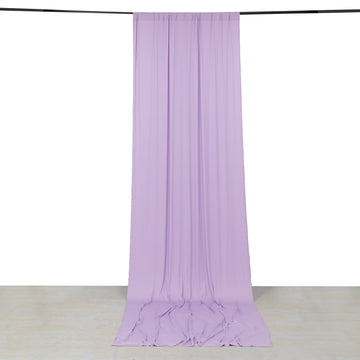 Lavender Lilac 4-Way Stretch Spandex Divider Backdrop Curtain, Wrinkle Resistant Event Drapery Panel with Rod Pockets - 5ftx14ft
