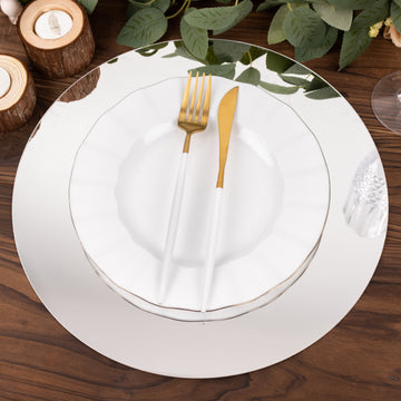 Elevate Your Event with Silver Mirror Acrylic Charger Plates
