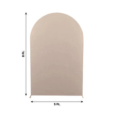 Matte Nude Spandex Fitted Chiara Backdrop Stand Cover For Round Top Wedding Arch
