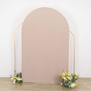 Versatile and Stylish: The Matte Nude Spandex Fitted Chiara Backdrop Stand Cover