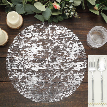 Add a Touch of Elegance with Metallic Silver Foil Mesh Table Placemats