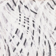 White Black Wave Embroidered Sequin Mesh Dinner Napkin, Reusable Decorative Napkin#whtbkgd