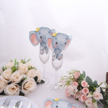 20 Pack Elephant Shaped Baby Shower Paper Beverage Napkins, Disposable Birthday Party