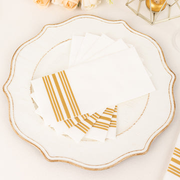 White Gold Soft Linen-Like Paper Napkins: The Perfect Choice for Any Occasion