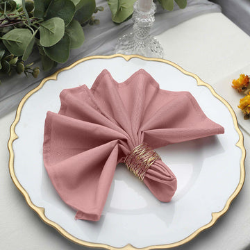 Elegant Dusty Rose Dinner Napkins for Stylish Table Settings