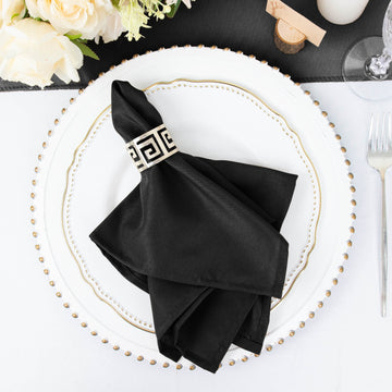 Elevate Your Dining Experience with Black Seamless Cloth Dinner Napkins