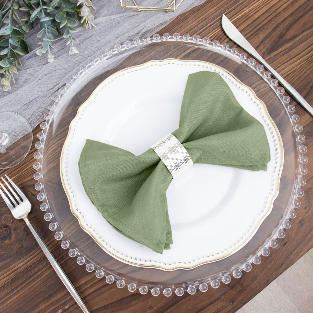 Sage green 100% linen cloth napkins for rent