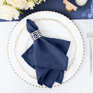 Versatile and Durable Navy Blue Cloth Napkins