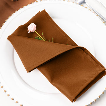 Cinnamon Brown Dinner Napkins - Perfect for Any Occasion