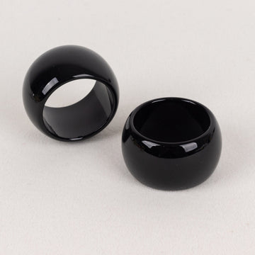 Durable and Stylish Black Acrylic Napkin Rings