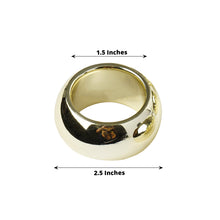 Set Of 4 Gold Colored Acrylic Napkin Rings