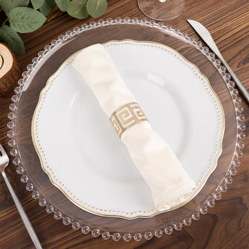 Experience Timeless Elegance with Ivory Scuba Cloth Napkins