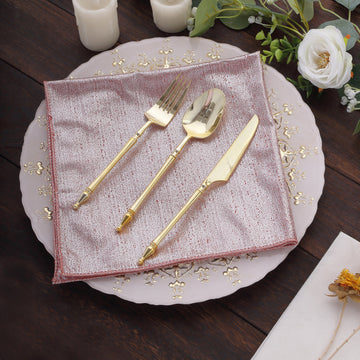 Create Stunning Rose Gold Table Decor with Glitter Event Napkins