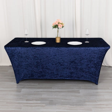 Upgrade Your Event Décor with the Navy Blue Velvet Table Cover