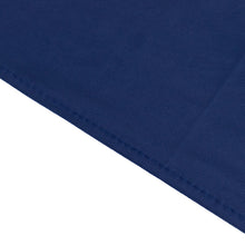 Navy Blue Premium Scuba Square Table Overlay, Wrinkle Free Polyester Seamless Table Topper