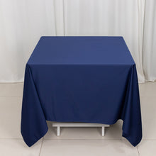 Navy Blue Premium Scuba Square Tablecloth, Wrinkle Free Polyester Seamless Tablecloth 70inch