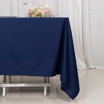 <strong>Navy Blue Premium Scuba Square Tablecloth: The Ultimate in Sophistication </strong>
