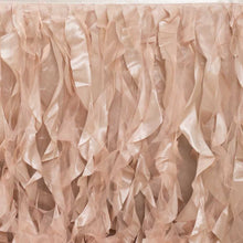 Nude Curly Willow Taffeta Table Skirt 14ft#whtbkgd