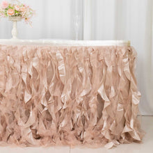 Nude Curly Willow Taffeta Table Skirt 14ft