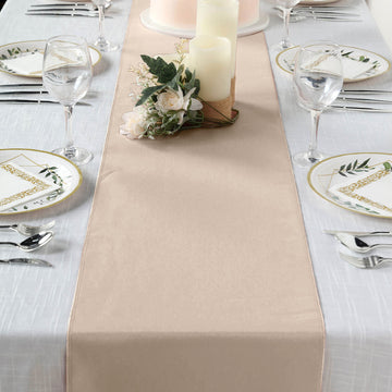 Elevate Your Event with the Nude Polyester Table Runner