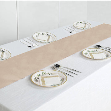 Transform Your Event with the Nude Polyester Table Runner