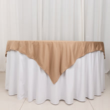 Nude Premium Scuba Square Table Overlay, Wrinkle Free Polyester Seamless Table Topper 70inch