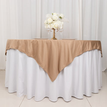 <strong>Nude Premium Scuba Square Table Overlay : The Ultimate in Sophistication </strong>