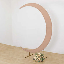 Nude Spandex Crescent Moon Chiara Backdrop Stand Cover, Custom Fitted Wedding Arch Cover